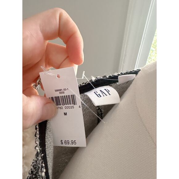 B1G2 FREE 🍁 NWT Gap Boucle Tweed Long Sleeve A Line Dress Medium Zip Pocket - Picture 10 of 10